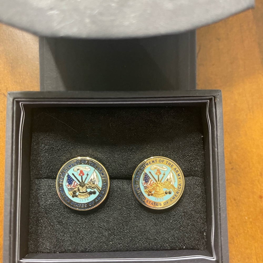 Gold and Blue Cufflinks